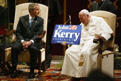 pope endorses kerry